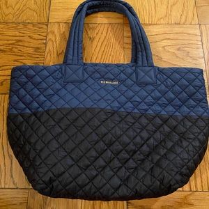 MZ Wallace Navy/Black Colorblock Medium Metro Tote